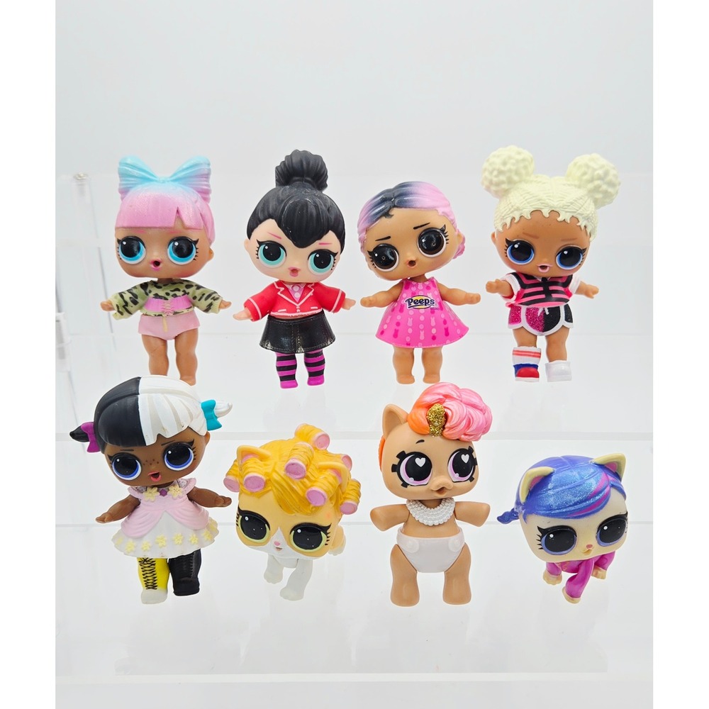 LOL Surprise Doll and Pet Lot MGA Entertainment Peeps Unicorn Mixed 8pc Bundle